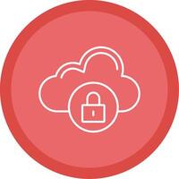 Cloud Line Multi Circle Icon vector