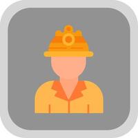 Labor Flat Round Corner Icon vector