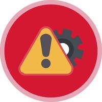 Warning Sign Flat Multi Circle Icon vector