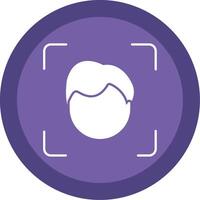 Face Scan Glyph Multi Circle Icon vector