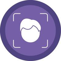 Face Scan Glyph Multi Circle Icon vector