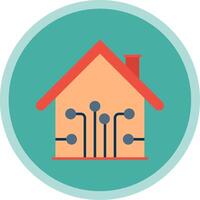 Smart Home Flat Multi Circle Icon vector