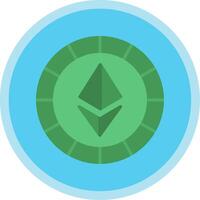 Ethereum Coins Flat Multi Circle Icon vector