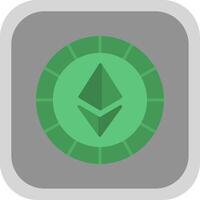 ethereum monedas plano redondo esquina icono vector