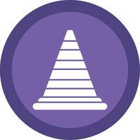 Cone Glyph Multi Circle Icon vector