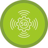 5G Line Multi Circle Icon vector