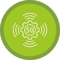 5g línea multi circulo icono vector