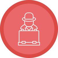 Hacker Line Multi Circle Icon vector