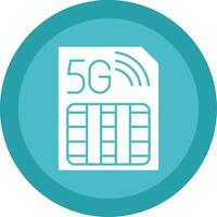 Sim Card Glyph Multi Circle Icon vector