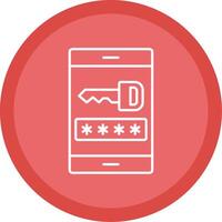 Password Line Multi Circle Icon vector