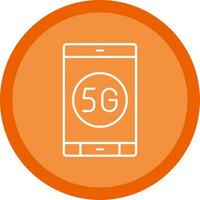 5g línea multi circulo icono vector