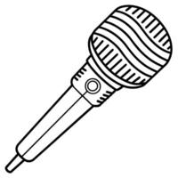 Microphone cartoon Illustration flat style artwork concept vector