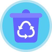 reciclar compartimiento plano multi circulo icono vector