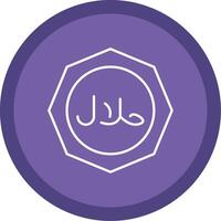 halal línea multi circulo icono vector