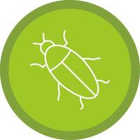 Cockroach Line Multi Circle Icon vector