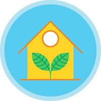 Greenhouse Flat Multi Circle Icon vector