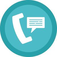 Phone Message Glyph Multi Circle Icon vector