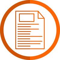 File Line Orange Circle Icon vector