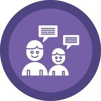 Conversation Glyph Multi Circle Icon vector