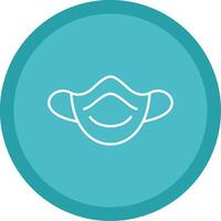 Dust Mask Line Multi Circle Icon vector