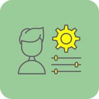 Management Filled Yellow Icon vector