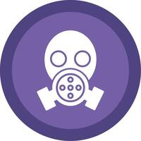Gas Mask Glyph Multi Circle Icon vector