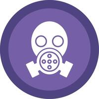 Gas Mask Glyph Multi Circle Icon vector