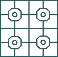 Floor Tiles Line Gradient Round Corner Icon vector