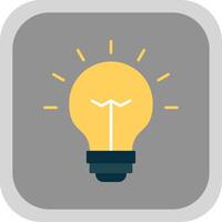 Idea Flat Round Corner Icon vector