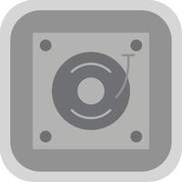 Turntable Flat Round Corner Icon vector