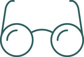 Eyeglasses Line Gradient Round Corner Icon vector