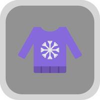 Sweater Flat Round Corner Icon vector