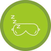 dormido máscara línea multi circulo icono vector