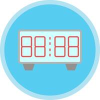 Digital Clock Flat Multi Circle Icon vector