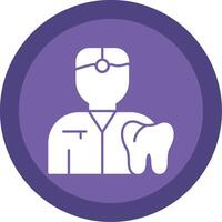 Dentist Glyph Multi Circle Icon vector