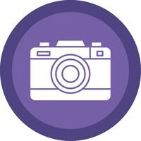 Camera Glyph Multi Circle Icon vector