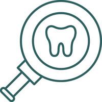 Dental Checkup Line Gradient Round Corner Icon vector