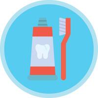 Toothpaste Flat Multi Circle Icon vector