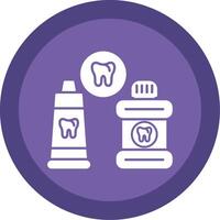 dental cuidado glifo multi circulo icono vector