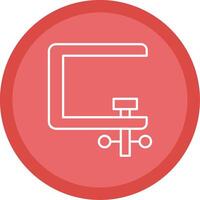 Clamp Line Multi Circle Icon vector