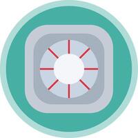 Lifebuoy Flat Multi Circle Icon vector