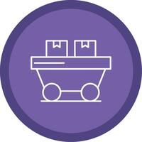 Trolley Line Multi Circle Icon vector