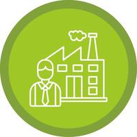Employee Line Multi Circle Icon vector