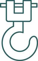 Winch Line Gradient Round Corner Icon vector