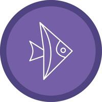 Fish Line Multi Circle Icon vector