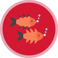 bacalao plano multi circulo icono vector