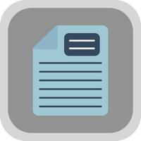 Note Flat Round Corner Icon vector