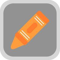 Crayon Flat Round Corner Icon vector