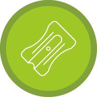 Pencil Sharpener Line Multi Circle Icon vector