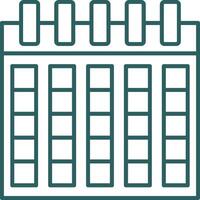 Schedule Line Gradient Round Corner Icon vector